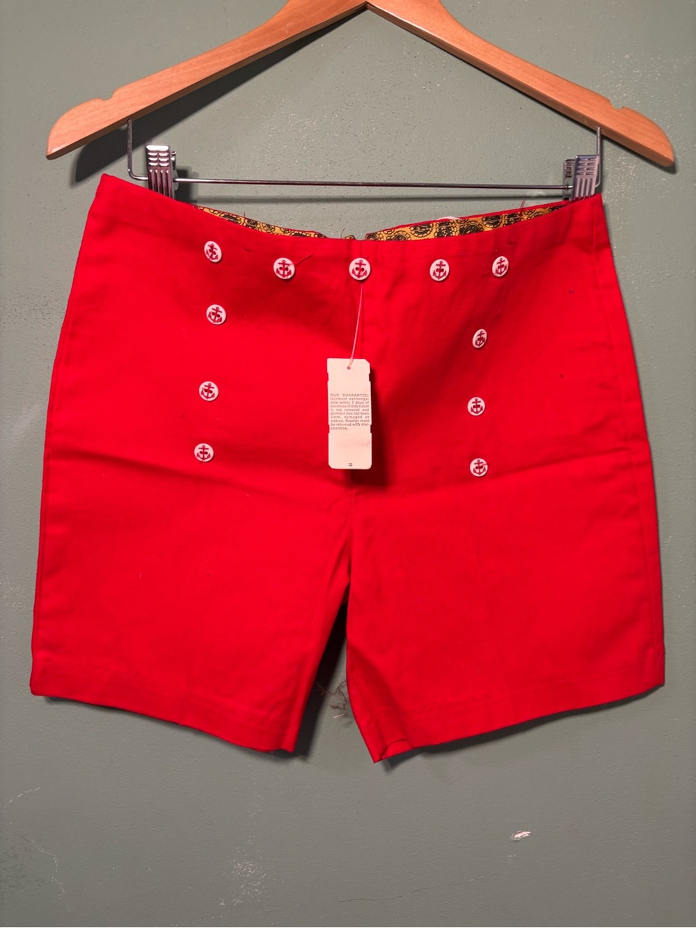 NOS Vintage 1950’s 60’s Red Women’s Canvas Shorts